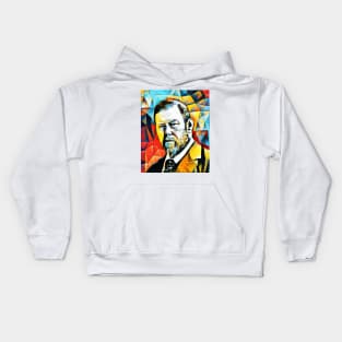 Bram Stoker Abstract Portrait | Bram Stoker Abstract Artwork 15 Kids Hoodie